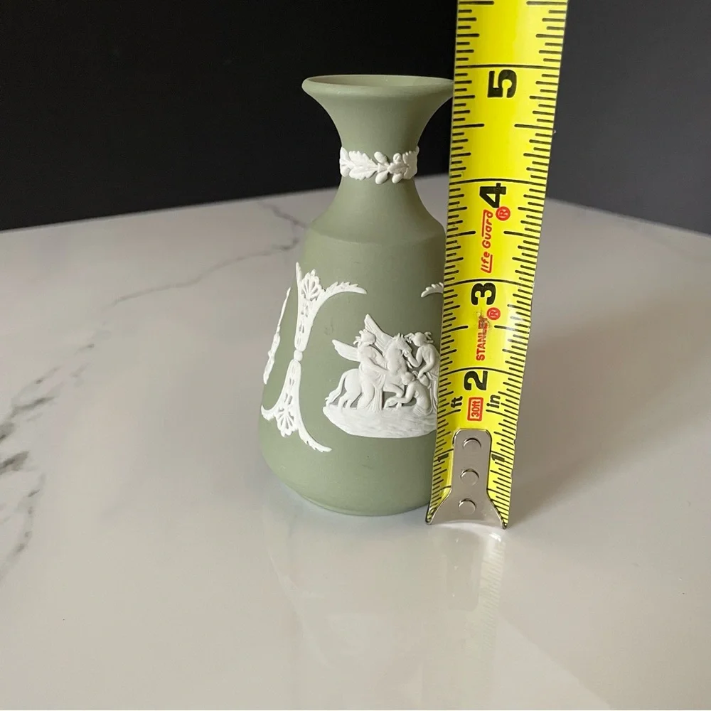 Green Bud Vase - Jasperware by Wedgwood